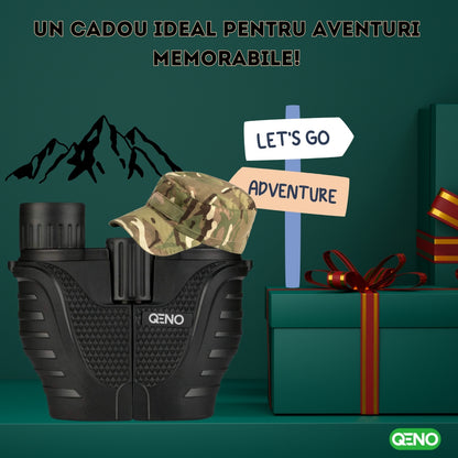 Binoclu 10x25 Qeno®️ Lentile Premium Prism BAK4