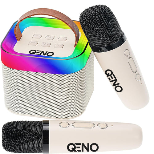 Set Boxa Bluetooth 5.3 Karaoke Cu 2 Microfoane Wireless DoReMi Qeno® Resigilat