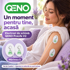 Set 2 Electrozi / Paduri Qeno® Cu Gel, Pentru Aparat Electrostimulare 2.5 x 1.5 Alb — poza 2