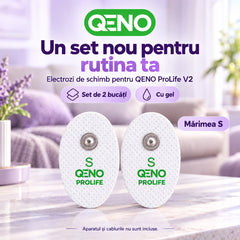 Set 2 Electrozi / Paduri Qeno® Cu Gel, Pentru Aparat Electrostimulare 2.5 x 1.5 Alb — poza 4