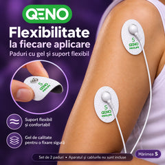 Set 2 Electrozi / Paduri Qeno® Cu Gel, Pentru Aparat Electrostimulare 2.5 x 1.5 Alb — poza 5