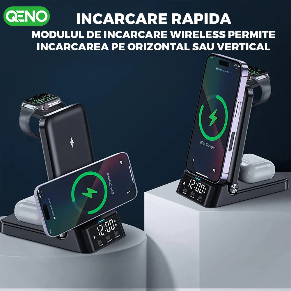Incarcator Wireless 4in1 Qeno® Resigilat