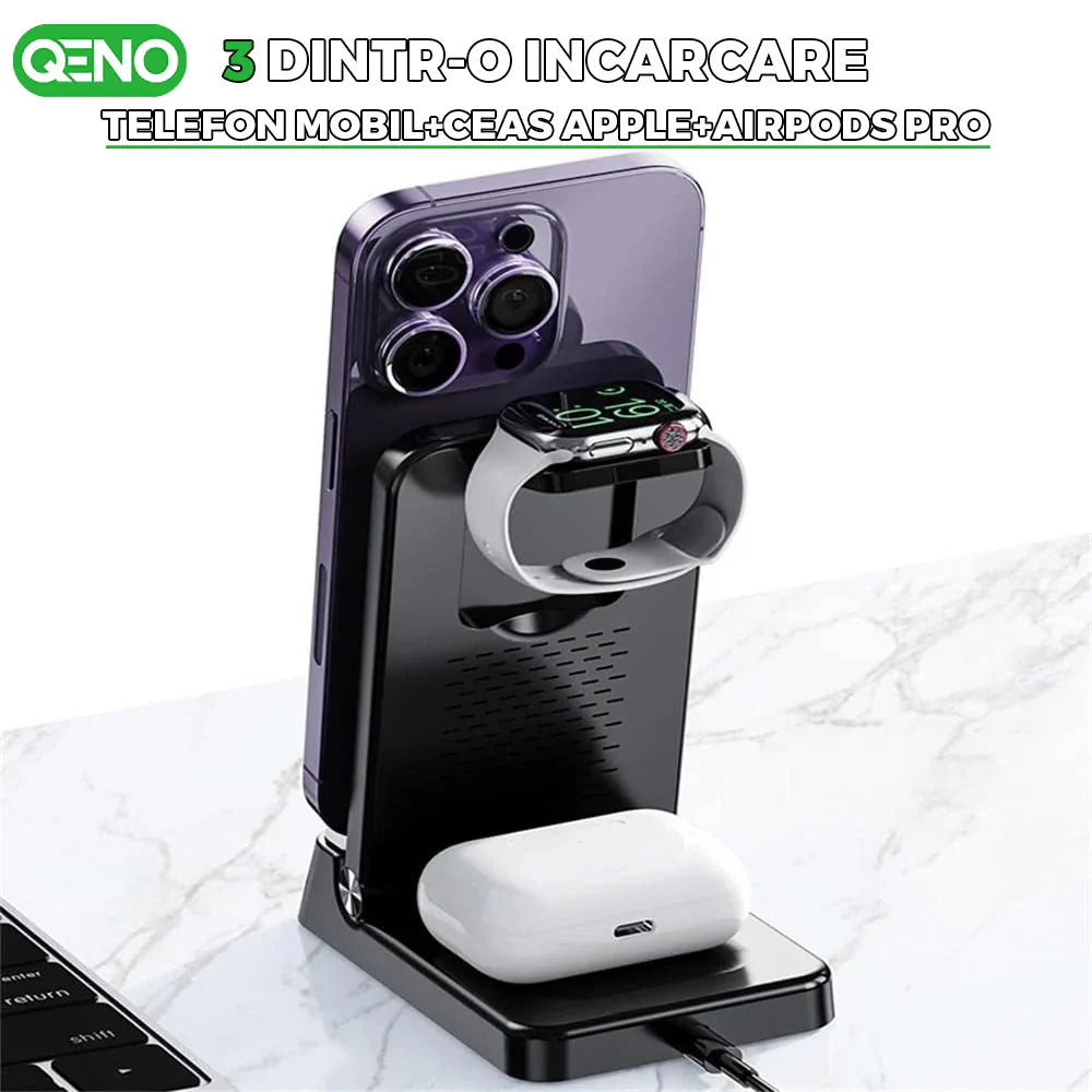 Incarcator Wireless 4in1 Qeno® Resigilat