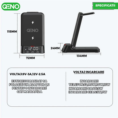 Incarcator Wireless 4in1 Qeno® Resigilat