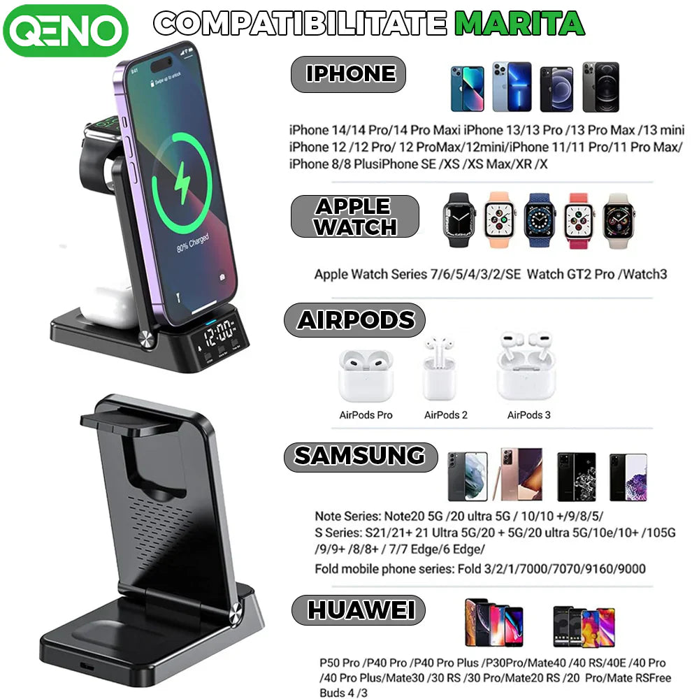 Incarcator Wireless 4in1 Qeno® Resigilat