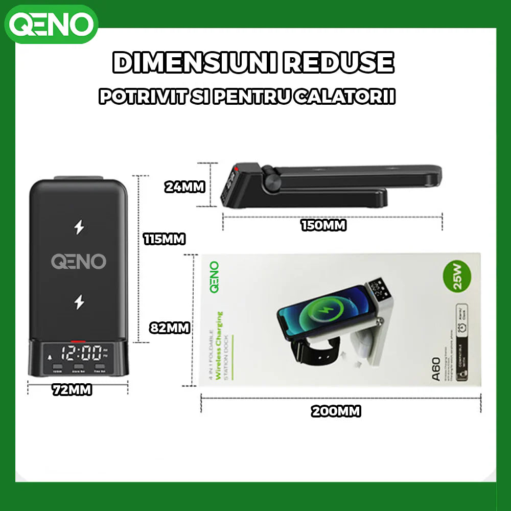 Incarcator Wireless 4in1 Qeno® Resigilat