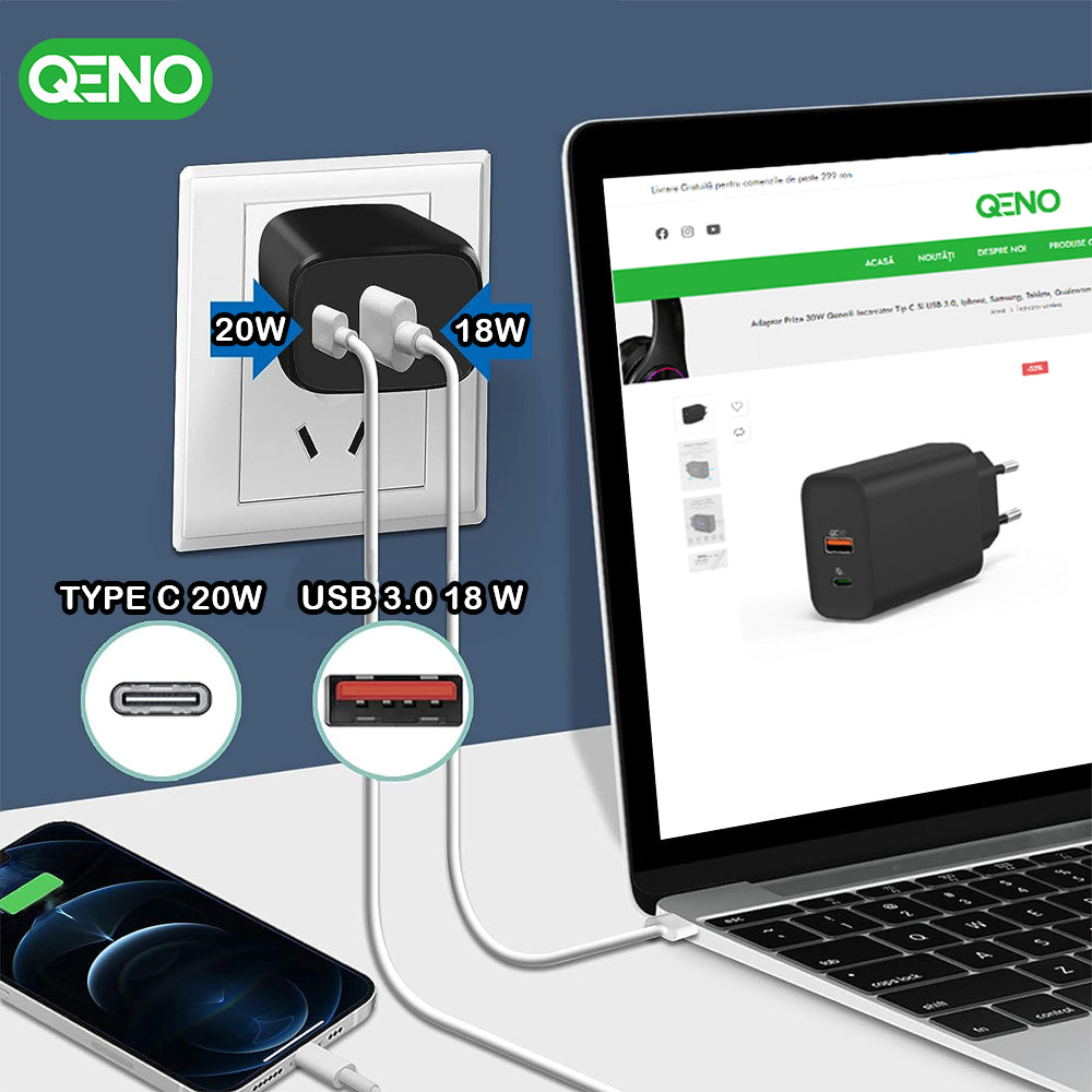 Incarcator Telefon 20W QENO®