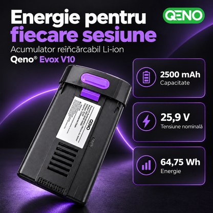 Baterie suplimentara pentru aspirator Qeno® Evox V10, Li-ion, 2500 mAh, 25,9 V, detasabila