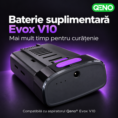 Baterie suplimentara pentru aspirator Qeno® Evox V10, Li-ion, 2500 mAh, 25,9 V, detasabila
