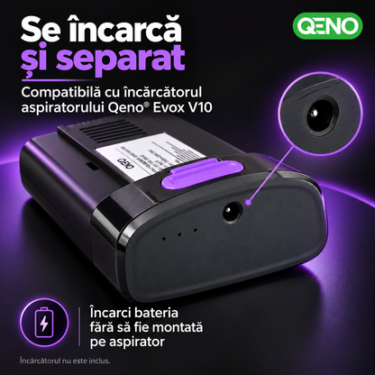 Baterie suplimentara pentru aspirator Qeno® Evox V10, Li-ion, 2500 mAh, 25,9 V, detasabila