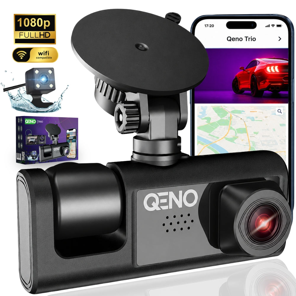 Camera Auto De Bord DVR Trio Qeno® High PRO Full HD 1080P