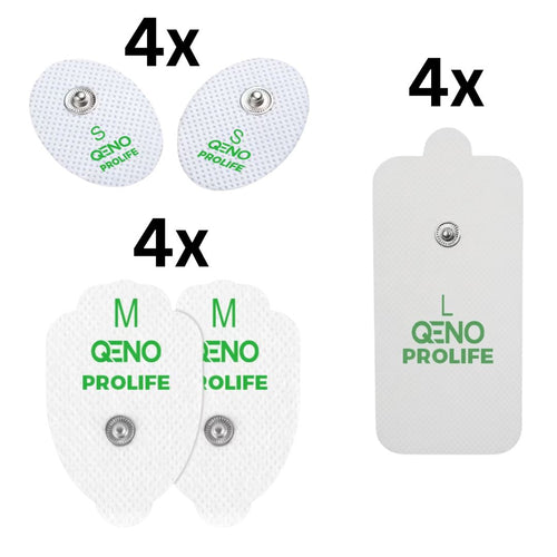 Set 12 electrozi / Paduri cu gel Qeno pentru aparat electrostimulare 3 dimensiuni