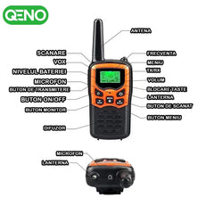 Set 2x Statie Radio Portabila Emisie Receptie, Walkie Talkie QENO® — poza 5