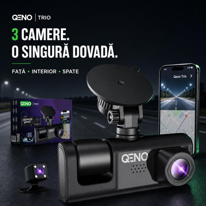 Camera Auto De Bord DVR Trio Qeno® High PRO Full HD 1080P