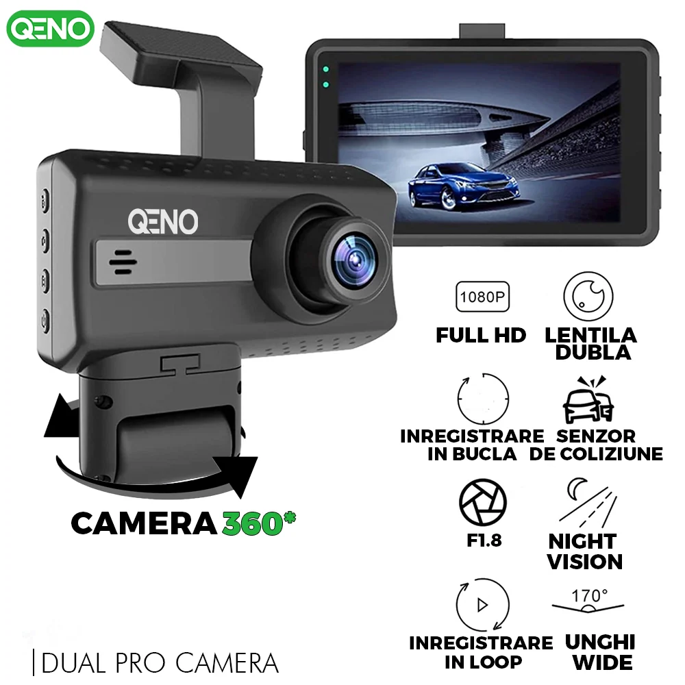 Camera Auto De Bord Qeno® Resigilat