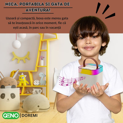 Set Boxa Bluetooth 5.3 Karaoke Cu 2 Microfoane Wireless DoReMi Qeno®