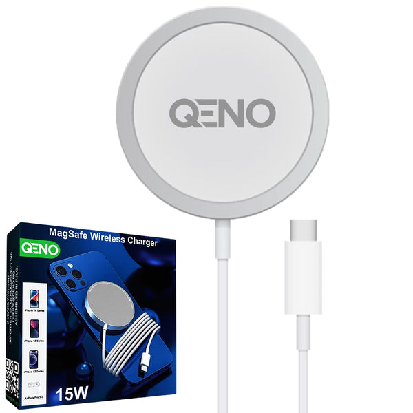 Incarcator Wireless MagSafe Magnetic  Qeno® Fast-Charging 15W Universal, USB TIP C