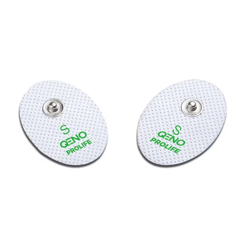Set 2 Electrozi / Paduri Qeno® Cu Gel, Pentru Aparat Electrostimulare 2.5 x 1.5 Alb