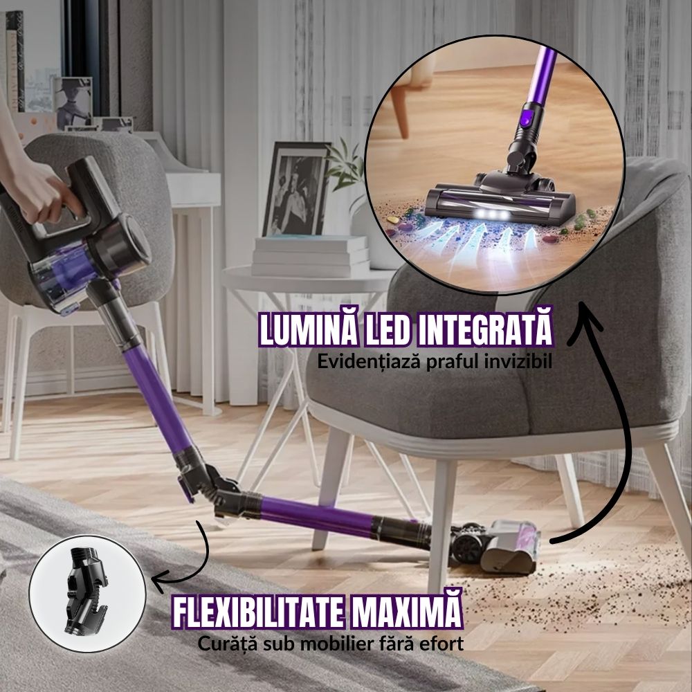 Aspirator Vertical Fara Fir Cu Brat Flexibil Qeno eVOXv10
