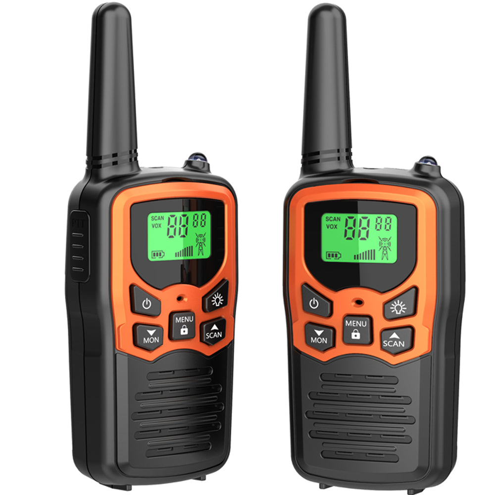 Set 2x Statie Radio Portabila Emisie Receptie, Walkie Talkie QENO®