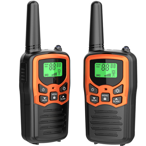 Set 2x Statie Radio Portabila Emisie Receptie, Walkie Talkie QENO®